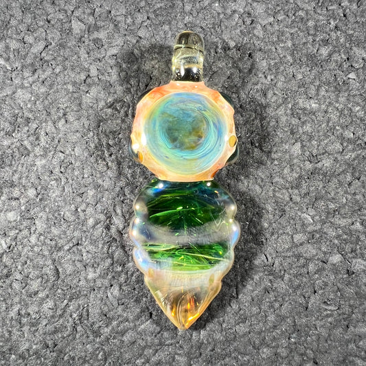 Odd Bob - Silvered Honeycomb Leaf Pendant