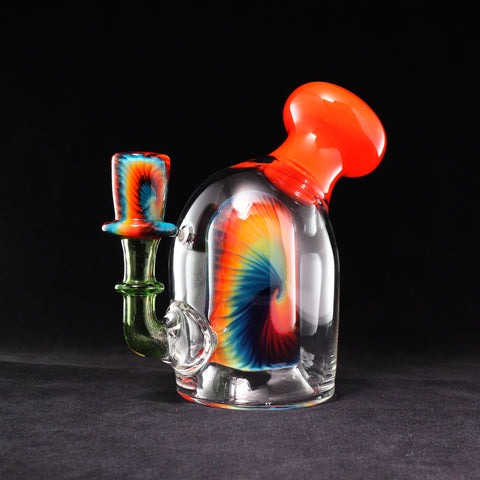 R3G15 Glass - Tie Dye Thumb Sucker (Orange)