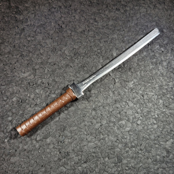 SlabSlicer710 - Stainless steel sword with leather wrapped handle