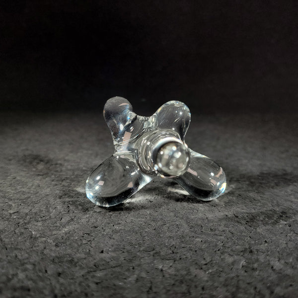 Cat.jive - Clear Whale w/ Blowspout Stopper and Soup Glass Opal Bubble Cap
