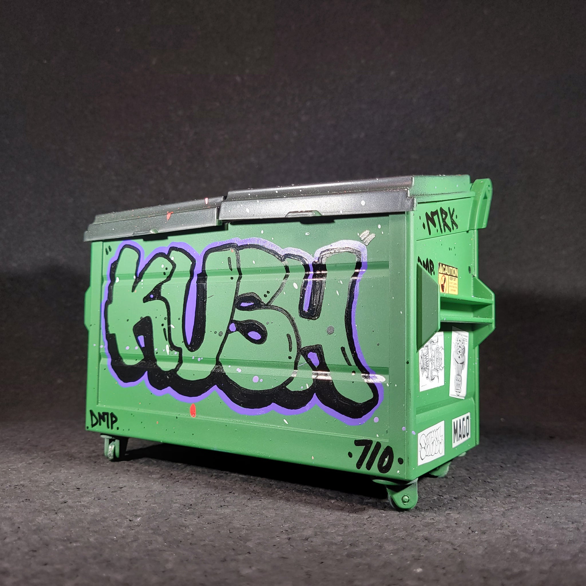 Dab Dumpsters - Green KUSH Graffiti Dumpster