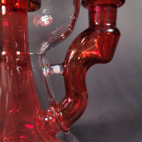 Blais Glass - Red Accents V3 Pillar Point Recycler