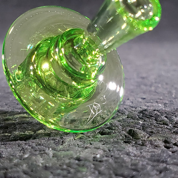 Zach Brown Glass -  Green Slurper Stopper (Deep Dish)