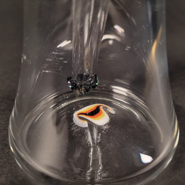 Zoltan Glass - Snail Shell Swirl Crushed Opal Accents Grommet Minitube