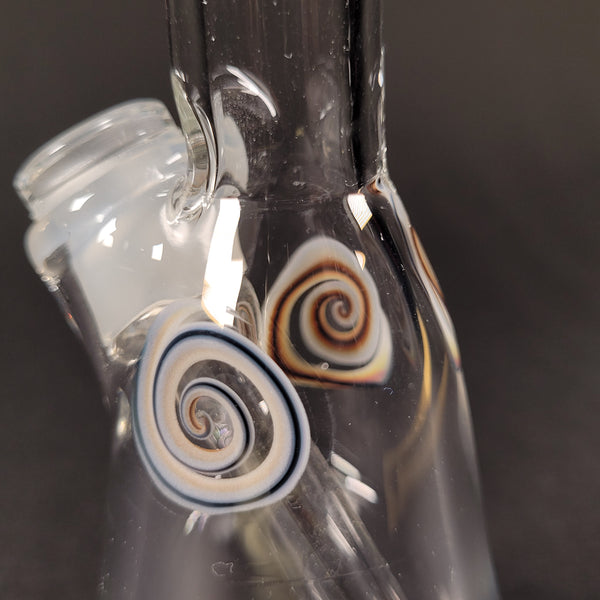 Zoltan Glass - Snail Shell Swirl Crushed Opal Accents Grommet Minitube