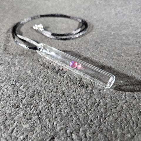 DAILY DEAL! - JNG Studios - Telemagenta Fidget Stick Pendant + Heady thread