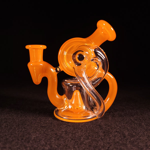 Blais Glass -  Daily Deal - Mini Trident Recycler V2 (CAD Orange Accents)