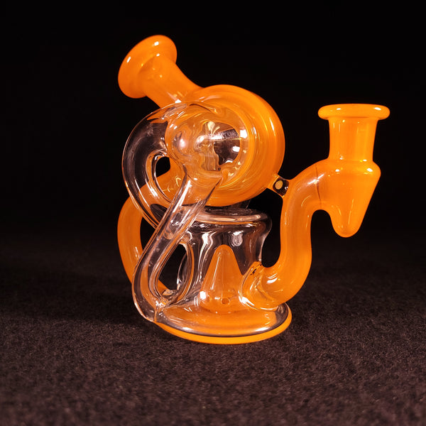 Blais Glass -  Daily Deal - Mini Trident Recycler V2 (CAD Orange Accents)