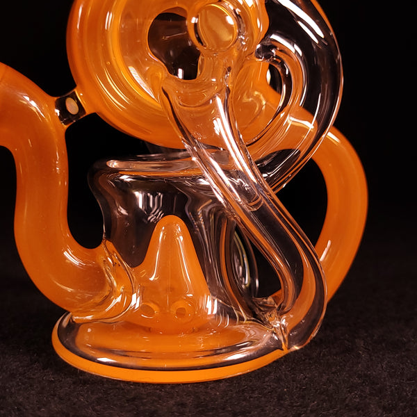 Blais Glass -  Daily Deal - Mini Trident Recycler V2 (CAD Orange Accents)