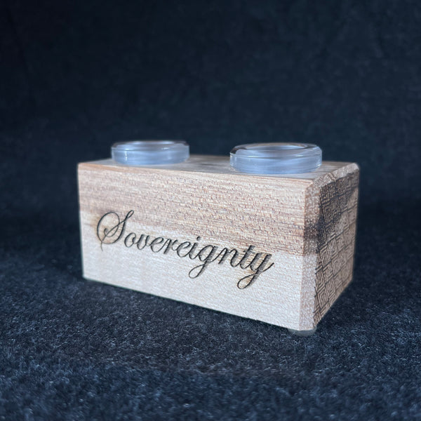 Sovereignty x DanK Woodworks- 2 Hole Slide Stand Patterned Hickory