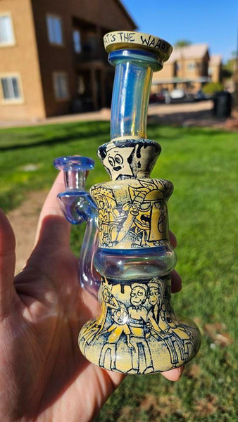 Boro.Vitrics X ProfxGlass - Rick and Morty Carved Collab Blooper