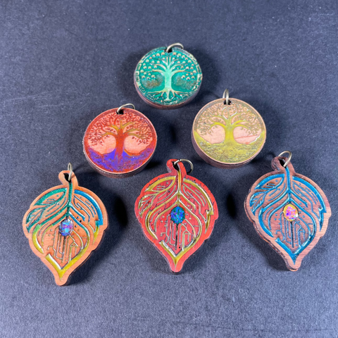 Elation Art - USA Sourced Wood-Based Laser-Etched Pendants