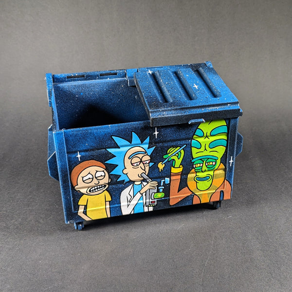 Created 2 Conquer x Dab Dumpsters - Rick & Morty Q-Tip Dumpster