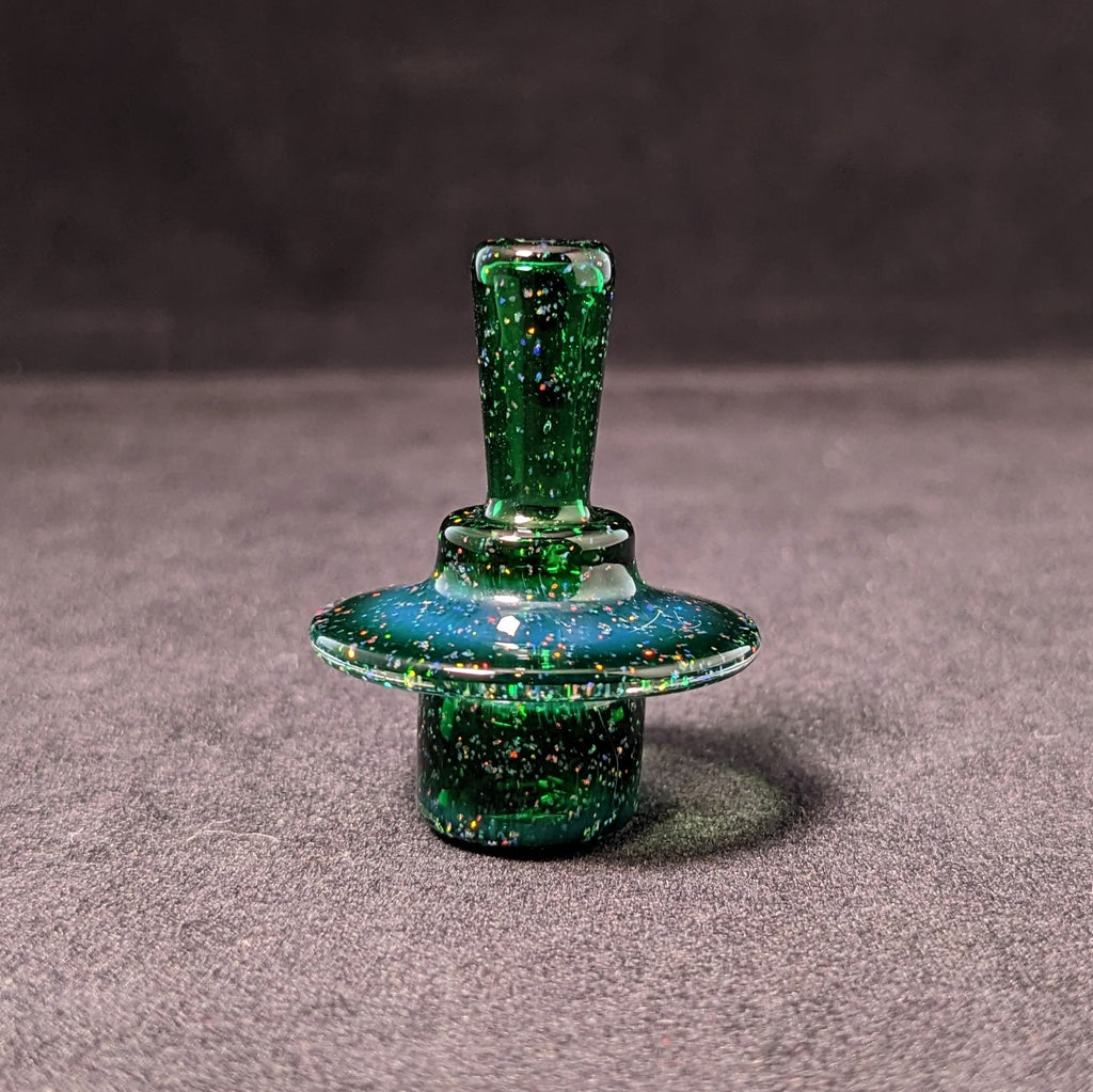 Zach Brown Glass - Green Crushed Opal Custom Color Mix Slurper Stopper