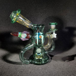 SlickRick Glass - Outer Space Tidal Wave w/ Rocketship Slurper Stopper