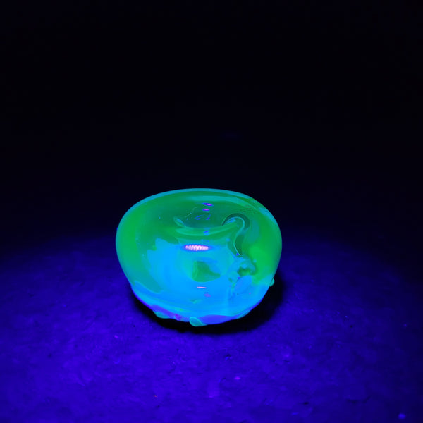 Kgb Glass - Glazed Blue UV Donut Pendant