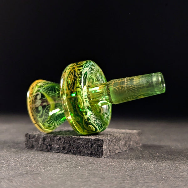 Mothership Glass - "The Exile" Green 10mm Flower Slide