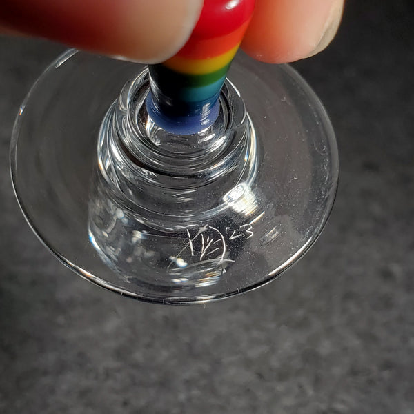 Zach Brown Glass - Rainbow Handle Slurper Stopper (Deep Dish)