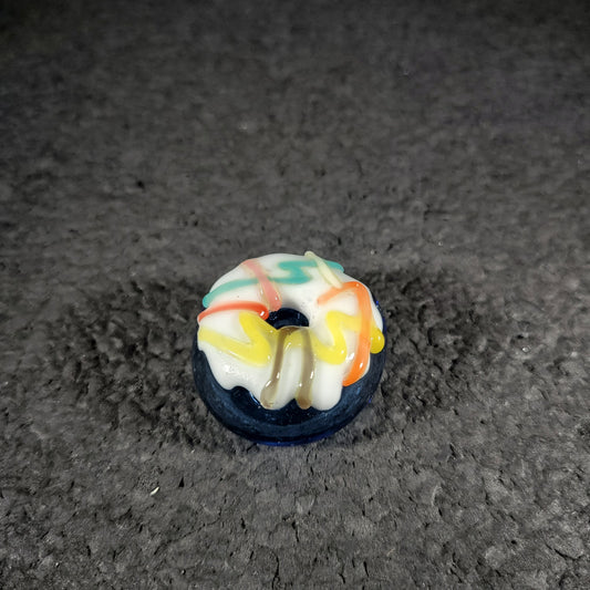 Kgb Glass - Glazed Blue UV Donut Pendant