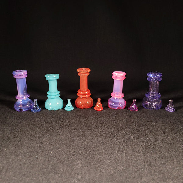 Glass Art by Shaggy - Puffco Peak Attachment Colored Dry Tops