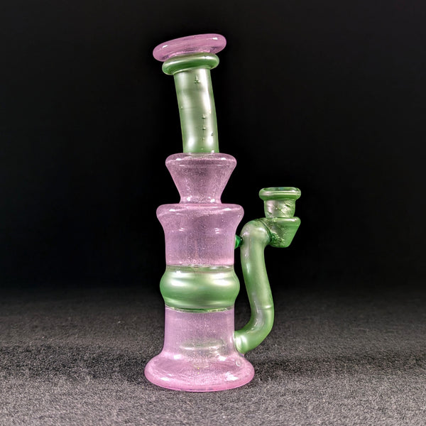 ProfxGlass - Rose Quartz over Icy White Satin and Chromium Double Blooper