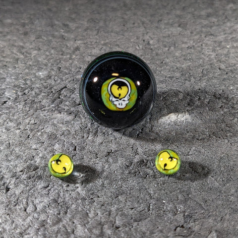 Weasel.Glass - Wu-Tang Steal Your Face Slurper Set (Marble & 2 Pearls)