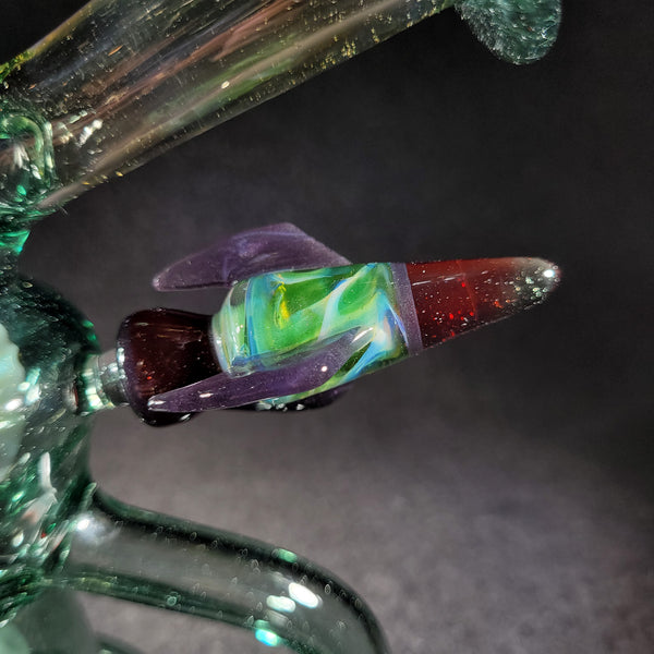 SlickRick Glass - Outer Space Tidal Wave w/ Rocketship Slurper Stopper