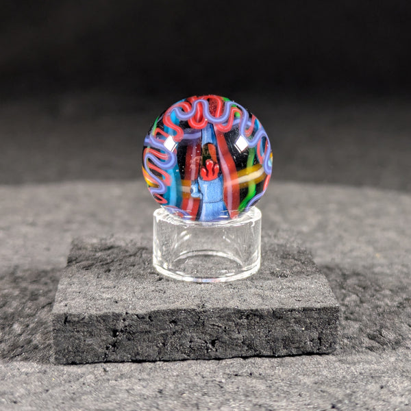 Bluegrass Glass - Squiggly Lamp Marble (UV)