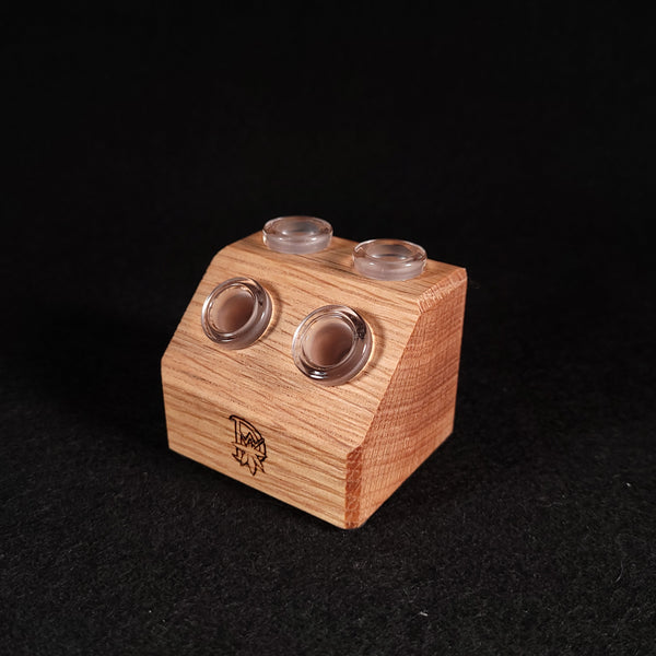 Investinheadies ✖️ Dank Woodworks - Red Oak 4 Slot 10mm Banger Block