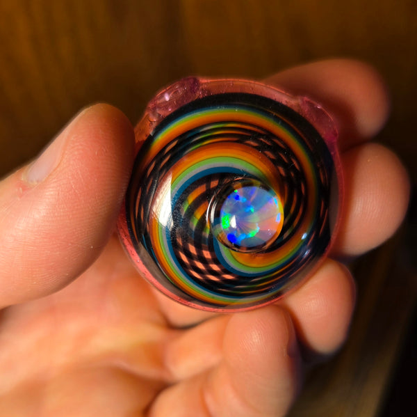 Sir Pyro - Phaze CFL & UV Reticello Opal Disc Pendant