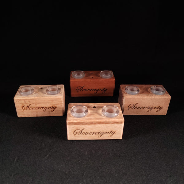 Sovereignty Glass x Dank Woodworks - 2 Slot Wooden 18mm Slide Stands 2025