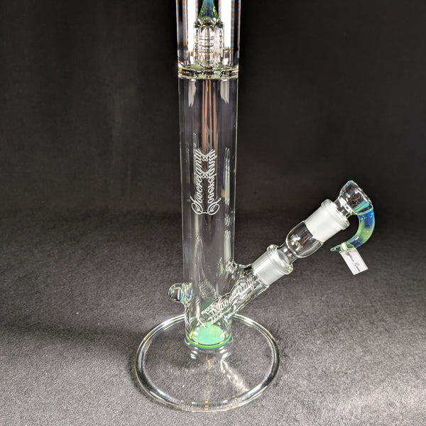 Sovereignty Glass - 2026 Egyptian Green Partial Accent Mille Diffy Tube w/ Removable 180 Gridded Downstem