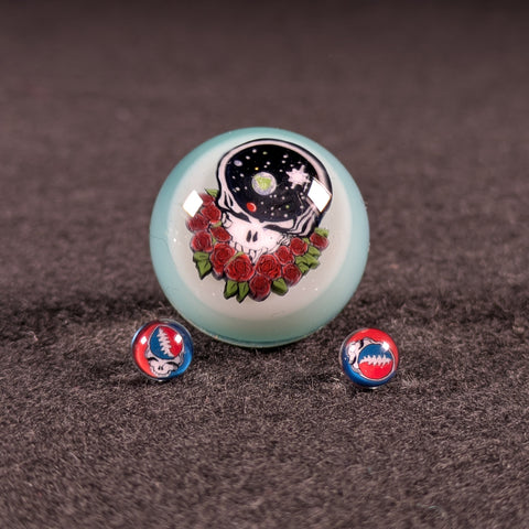 Weasel.Glass - Steal Your Face Slurper Set (Marble & 2 Pearls)
