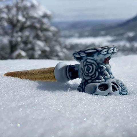 Rye Glass x Melitz Art Glass - Deadly Rose Garden Carved Hammer