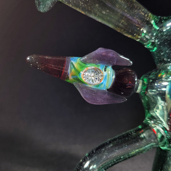 SlickRick Glass - Outer Space Tidal Wave w/ Rocketship Slurper Stopper