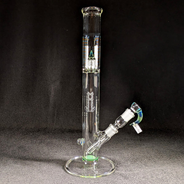 Sovereignty Glass - 2026 Egyptian Green Partial Accent Mille Diffy Tube w/ Removable 180 Gridded Downstem