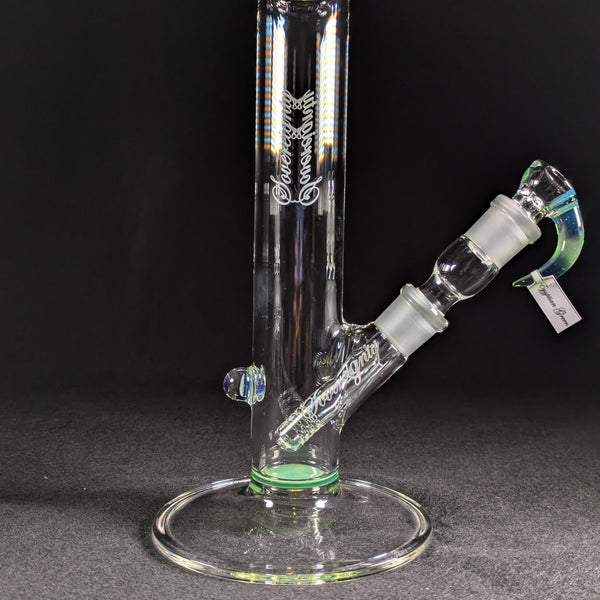 Sovereignty Glass - 2026 Egyptian Green Partial Accent Mille Diffy Tube w/ Removable 180 Gridded Downstem