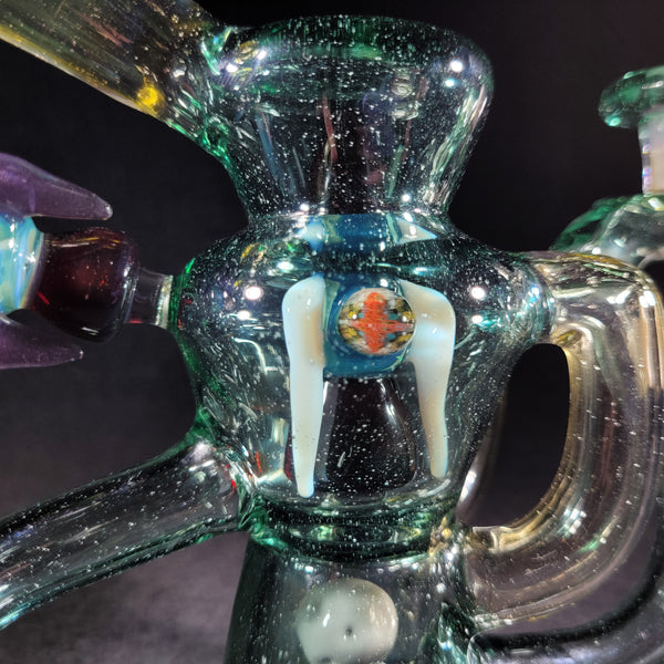 SlickRick Glass - Outer Space Tidal Wave w/ Rocketship Slurper Stopper