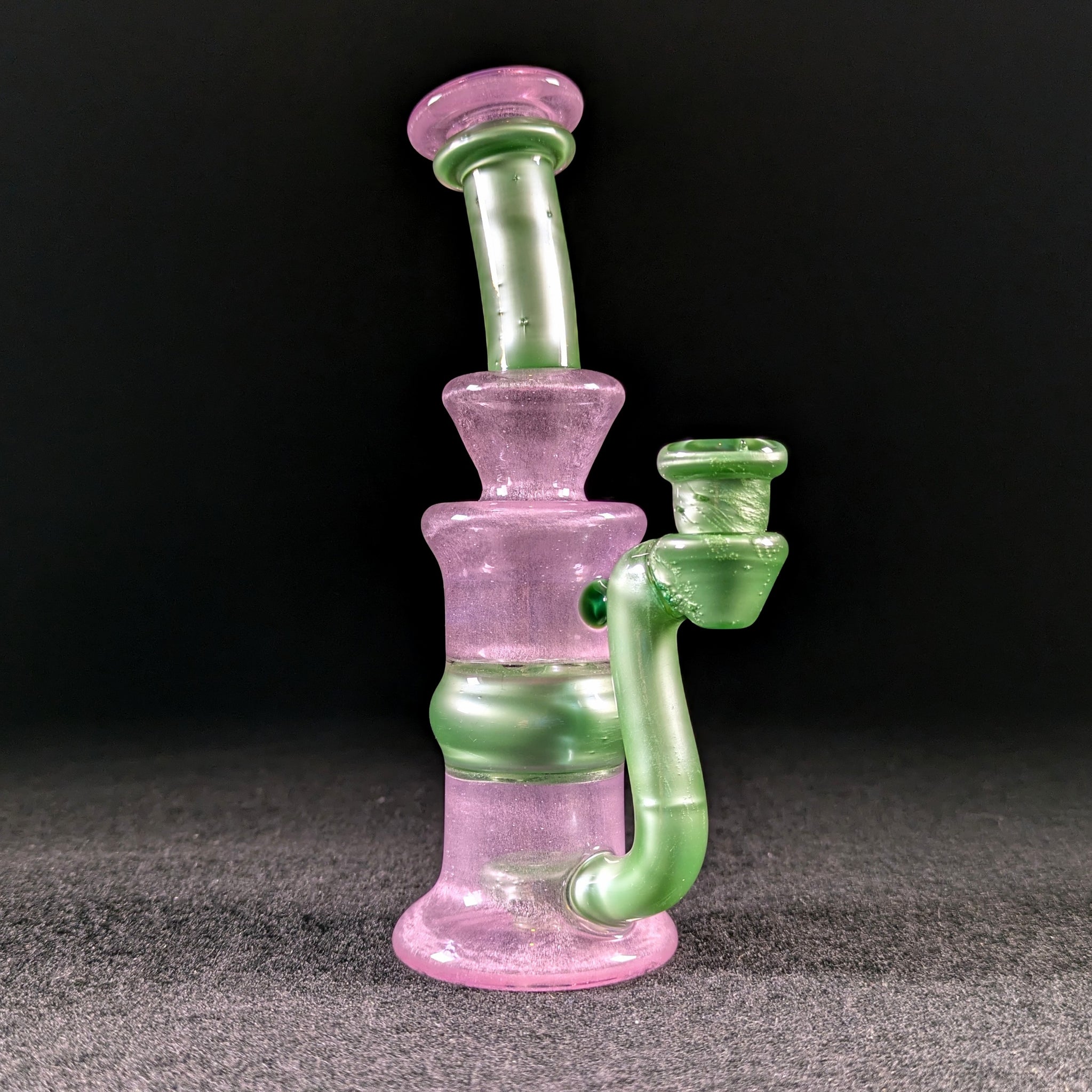 ProfxGlass - Rose Quartz over Icy White Satin and Chromium Double Blooper