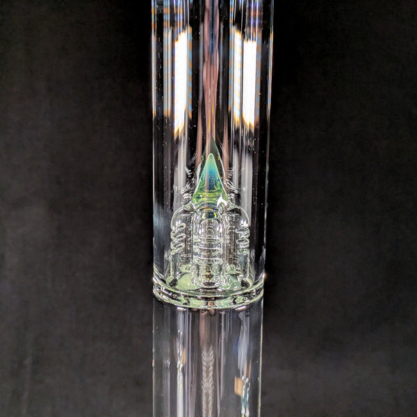 Sovereignty Glass - 2026 Egyptian Green Partial Accent Mille Diffy Tube w/ Removable 180 Gridded Downstem