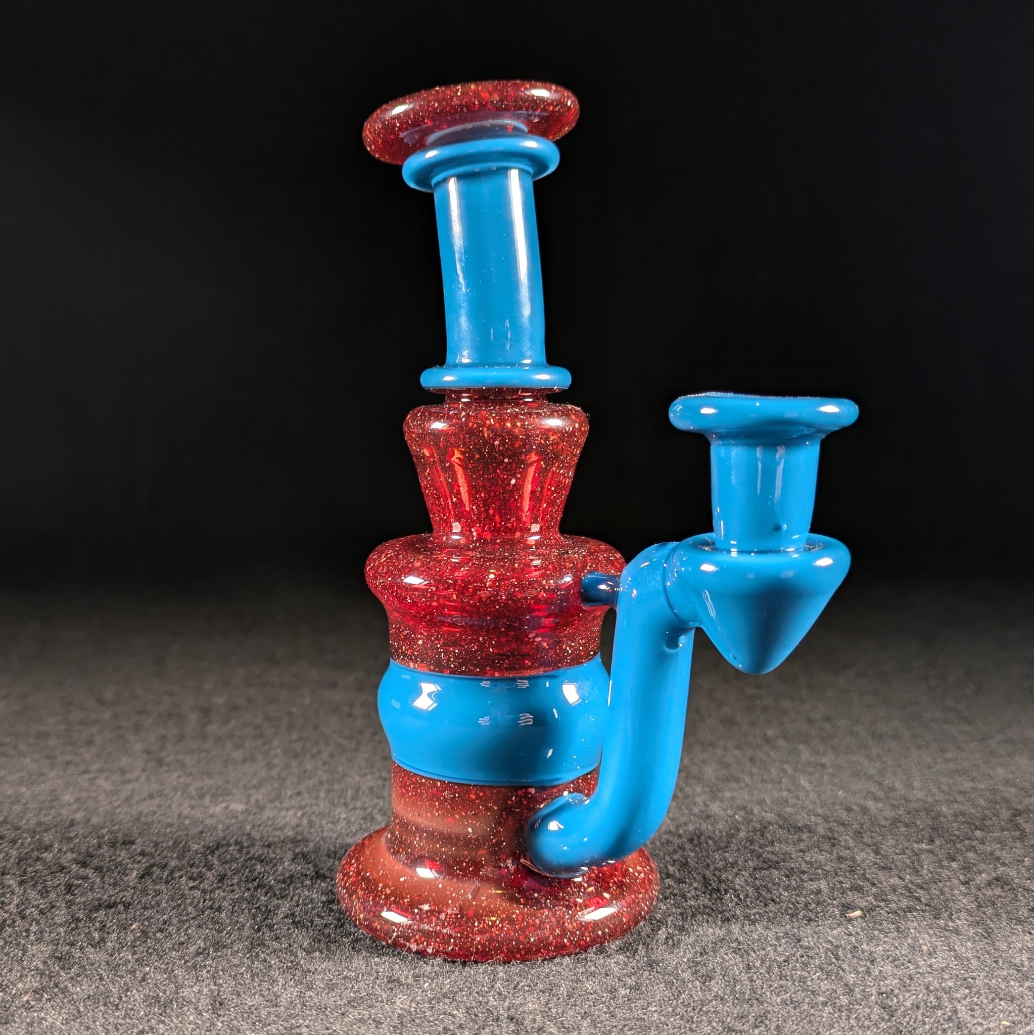 ProfxGlass - Peacock and Red Blizzard - Double Blooper