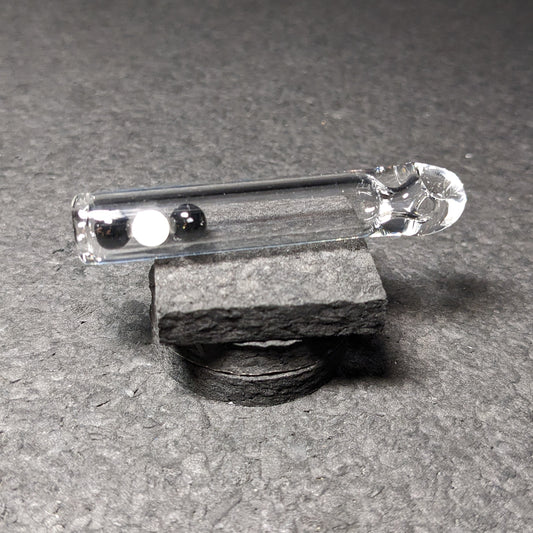 JNG Studios - Galaxy Black/Icy White Satin Fidget Stick Pendant (3 Pearl)