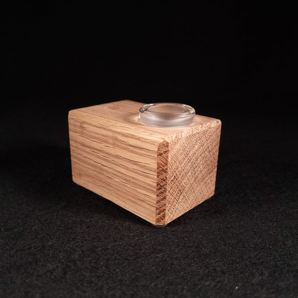 Sovereignty Glass x Dank Woodworks - Red Oak 18mm Slide Stand