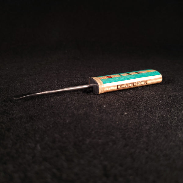 Dead Deck Tools - Custom Pouch and Dabber - Wide Tip Teal Racing Stripes