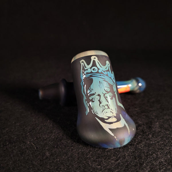 M. Slinger - Sidecar Sandblasted Biggie Pipe (Blue)