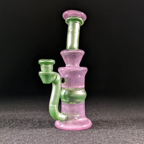 ProfxGlass - Rose Quartz over Icy White Satin and Chromium Double Blooper