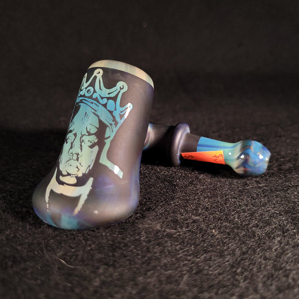 M. Slinger - Sidecar Sandblasted Biggie Pipe (Blue)