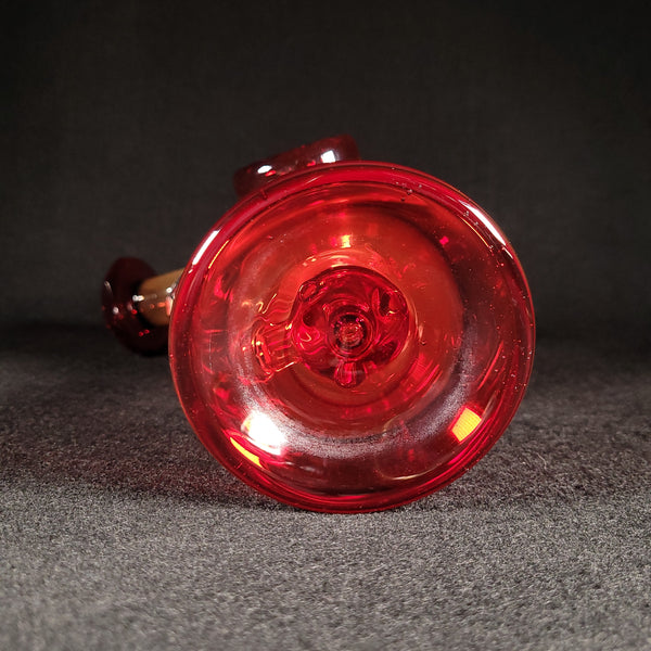 Bowman Glass - V5 Faceted Jammer (Pomegranate & Peach)