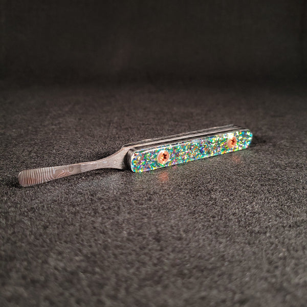 Rozin Sticks - Damascus Steel & Resin Dabbers