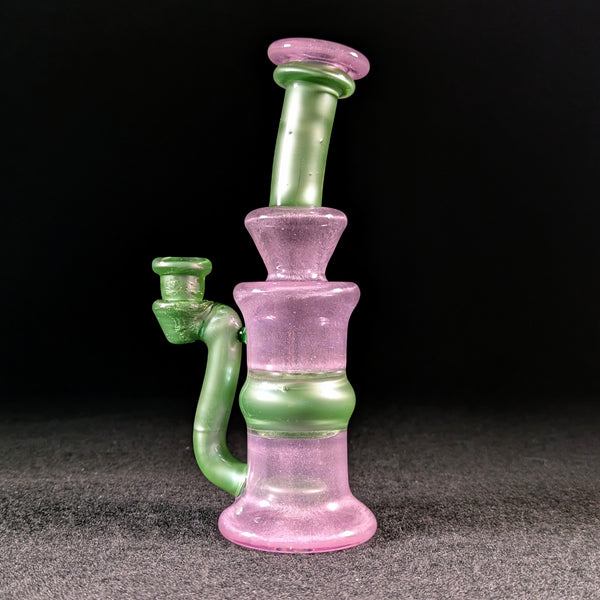 ProfxGlass - Rose Quartz over Icy White Satin and Chromium Double Blooper